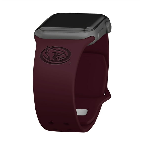 Iowa State Engraved Silicone Unisex Watch Band for Apple Watch - 42/44/45/49mm(46mm Series 10/11) Maroon by Affinity Bands
