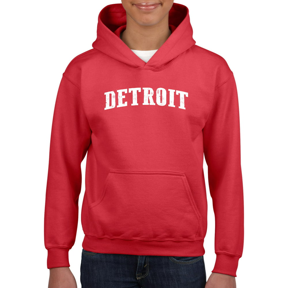IWPF - Youth Detroit Hoodie For Girls and Boys Sweatshirt - Walmart.com ...