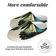 thumbnail image 6 of Fotbe Blue Black Butterfly Art Pattern Women's Fuzzy Curly Fur Memory Foam Loafer Slippers Indoor Outdoor Slippers Winter Home Shoes-42/43, 6 of 7