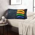 thumbnail image 6 of Goofa Rainbow Sausages On Dark Slate Pattern Pillow Case – Plush & Soft Cushion Cover, Hypoallergenic Throw Pillow Case for Comfortable Sleep with Envelope Closure-16"x24", 6 of 6