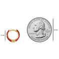 thumbnail image 2 of Gold Plated Opaque Red Enamel with CZ Huggie Hoop Earrings for Women, 2 of 4