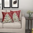 thumbnail image 6 of Red Christmas Pillow Covers 18X18 Inch Xmas Tree Snowflakes Star Decorative Pillow Cases Set of 2 Winter Holiday Throw Pillows Farmhouse Home Decor for Sofa Couch Cushion Outdoor, 6 of 6