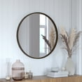 thumbnail image 2 of Flash Furniture Jennifer 27.5" x 27.5" Brushed Bronze Modern Wall Mounted Mirror, 2 of 12
