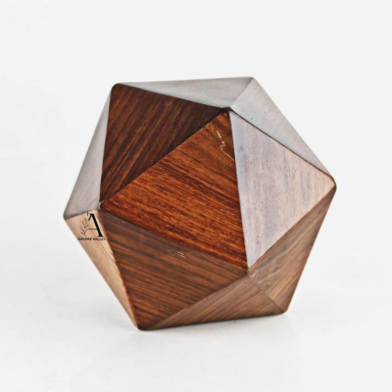 Wooden Keepsakes Urn For Human Or Pet Ashes A Geometric Design Unique Keepsake Urn for your loved ones Decorative Keepsake Urn Size 4x4x4 In