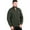 Army Green, variant on SAOL 100% Merino Wool Cable Knit Zip Cardigan Sweater with Pockets Men's Winter Warm Irish Fisherman Pullover