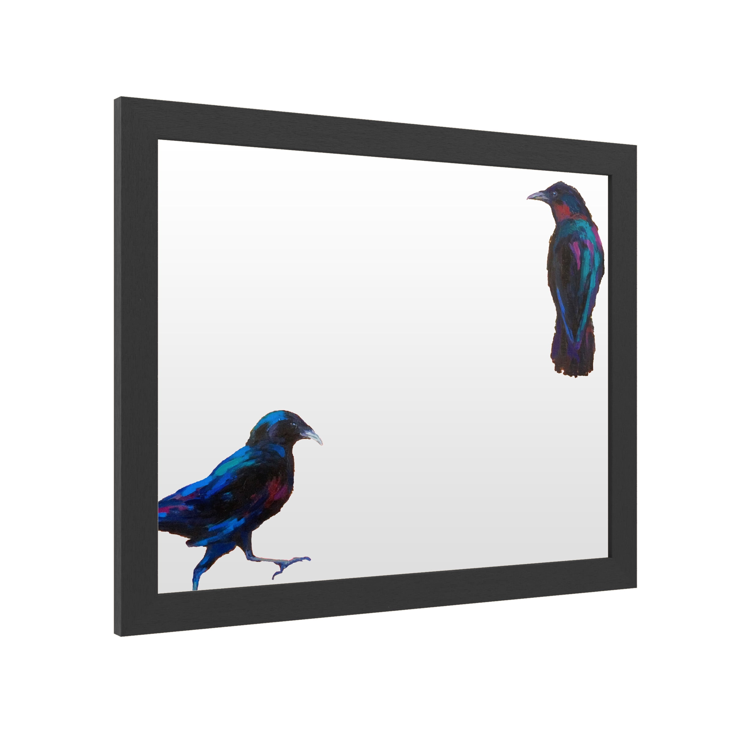 Dry Erase Marker Board with Printed Artwork - Marion Rose 'Crows 9' White Board - Ready to