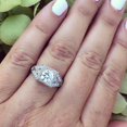 thumbnail image 5 of Silvago Jewel 1.5 Ct Round Cut Diamond Ring - 14K White Gold Over Rings - Wedding Engagement Rings for Gift - Vintage Rings for Girls - Unique Vintage Promise Rings - Birthday Gifts for Women's, 5 of 8