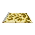 thumbnail image 2 of Ahgly Company Machine Washable Indoor Square Abstract Yellow Modern Area Rugs, 6' Square, 2 of 4