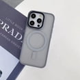 thumbnail image 1 of For Magsafe Matte Phone Case For iPhone 15 14 13 12 11 Pro Max Plus Translucent Frosted Magnetic Wireless Charge Shockproof Case, 1 of 6