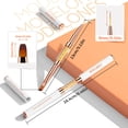 thumbnail image 4 of Modelones 2Pcs Double Ended Builder Gel Brush for Nail Extension French Tip Brush Liner Hard Poly Gel Application Cleaning Brush Nail Art Tools Supplies for Salon & DIY, 4 of 6