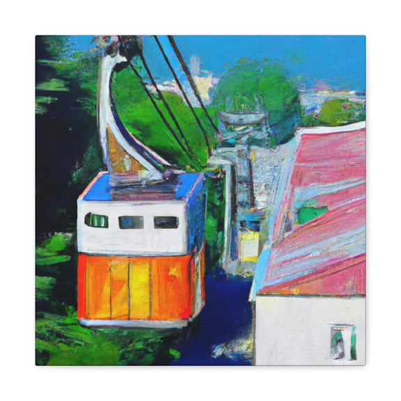 Cable Car Morning Rush - Canvas