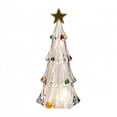 thumbnail image 2 of Christmas Tree Plastic Decorative LED Light - Battery Operated Glowing Holiday Tabletop Lighted Ornament, Xmas Tree Night Light for Indoor Decor, 2 of 8