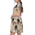 thumbnail image 2 of Disketp Groovy Disco para Vestido de Manga Corta para Mujeres, Vestidos de Verano para Mujeres, Casual y Holgado para la Playa, 2 of 6