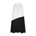 thumbnail image 4 of 2025 Clearance Items under $5.00 Viikei Women's High-waisted Midi Skirt,Women's Printed Elastic Waistband Pleated Pocket Skirt With Mid Calf Skirt Black XXXXL, 4 of 5