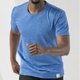 thumbnail image 6 of Mens Shirts,Summer Breathable Wicking T Shirt Cotton Spandex Casual Sports Running Short Sleeve Loose Fit Large,Shirts for Men,Men's T-shirts(Color:Blue,Size:4XL), 6 of 6