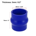 thumbnail image 3 of Unique Bargains 51mm 2' ID Straight Silicone Reducer Hose Coupler Intercooler Tube Red for Car Intercooler Intake Piping, 3 of 6