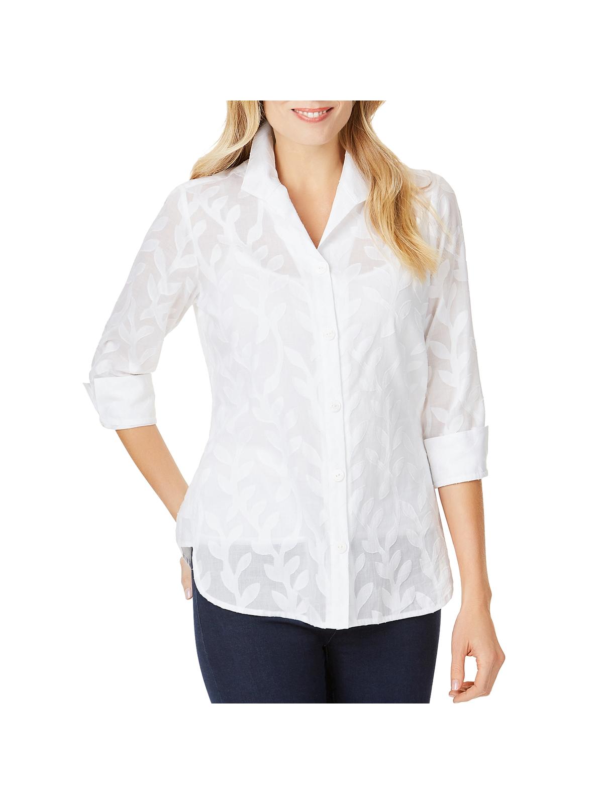 Foxcroft NYC Womens Jacquard Tunic 