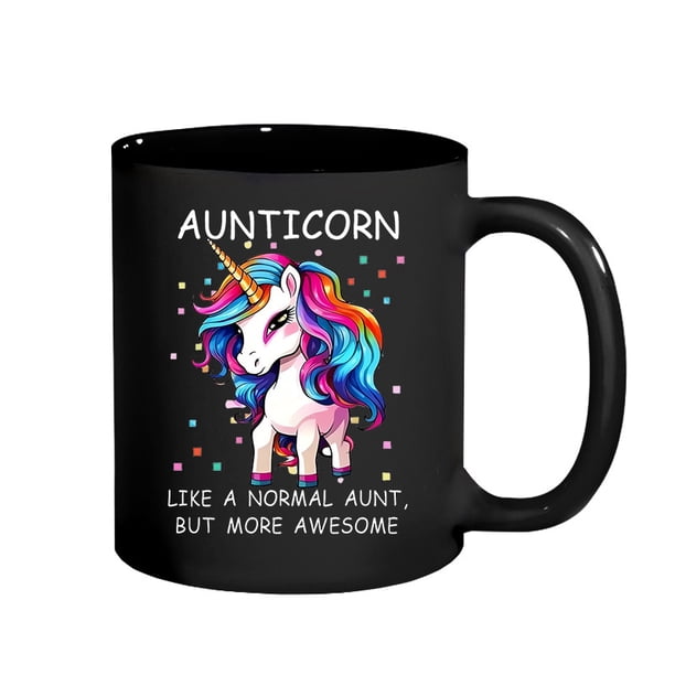 Taza de cerámica Aunticorn, 350 ml, para tía, como una tía normal