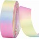 thumbnail image 1 of Cinta arcoíris de 27,3 yardas, 1 pulgada, satén de poliéster de una sola cara, cintas de colores pastel, cintas iridiscentes, 1 of 5