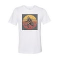 thumbnail image 1 of "Bigfoot Shirt, Sasquatch Shirt, Bigfoot Sunset, Sasquatch Apparel, Unisex Fit, Bigfoot Lover, Gift For Him, Yeti Shirt, Sublimated Design, White, LARGE", 1 of 1