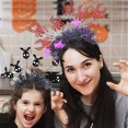 thumbnail image 4 of Diadema de Halloween con tira de araña,diadema con diseño de atmósfera de fiesta,Festival fantasma,tocado Radial, 4 of 5