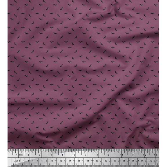 Soimoi Cotton Duck Fabric Bat Shirting Decor Fabric Printed Yard 42 Inch Wide