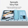 thumbnail image 5 of Dteck Case for Samsung Galaxy Z Fold 5,Shockproof Leather Case Electroplating PC Built-in Screen Protector Hinge Protection Kickstand Full Body Cover,Blue, 5 of 9