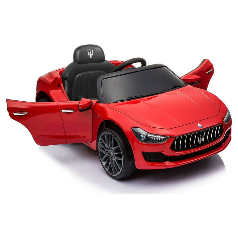 Voiture électrique enfant MASERATI GHIBLI 50W de chez KINGTOYS, blanc