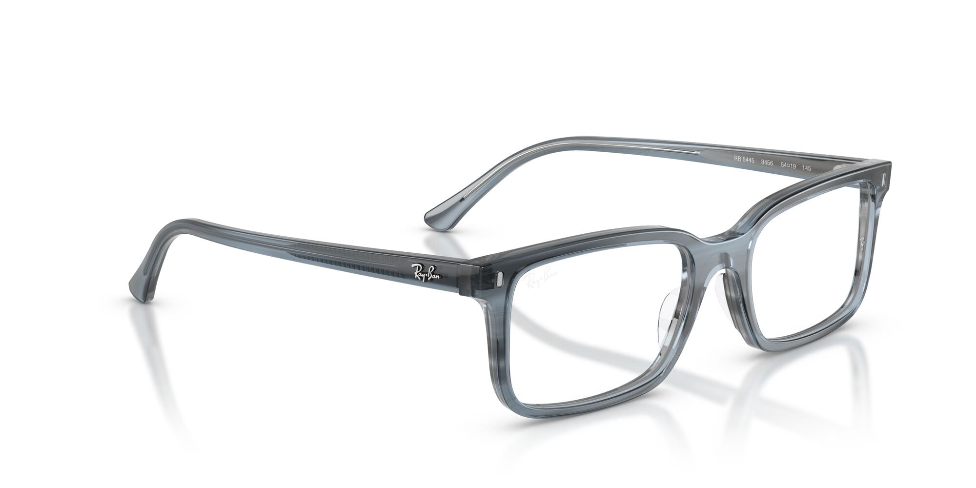 Ray-Ban RB5445 Optics Glasses, Prescription Eyeglasses with Case, Demo Lens/Striped Blue, Size 54