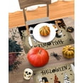 thumbnail image 6 of Halloween Placemats Set of 6 Gnomes Pumpkin Place Mats Fall Placemat Black Cat Bat Castle Khaki Table Mats for Dining Kitchen Table Holiday Dinner Party Home Decorations 13x19 Inch, 6 of 8