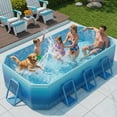 thumbnail image 1 of Piscina plegable LOMOTIVE de 257 cm con estructura metálica no inflable, 1 of 7