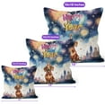 thumbnail image 4 of Happy New Year with Dachshund Fireworks Holiday Xmas Winter 2025 Pillow Cushion Double Sided Wiener Dog Lover Gifts Idea Throw Pillow - 00025, 4 of 4