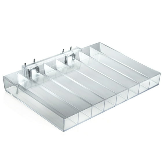 Eight Compartment Tray for Pegboard or Slatwall, 2-Pack