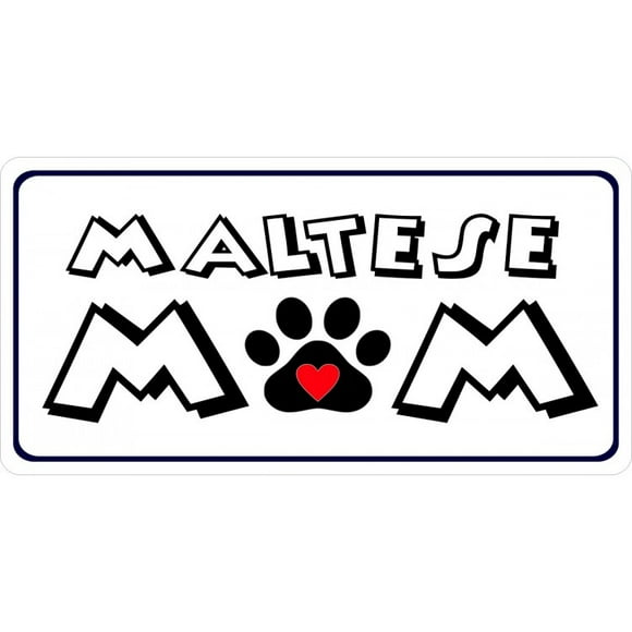 Maltese Mom Photo License Plate