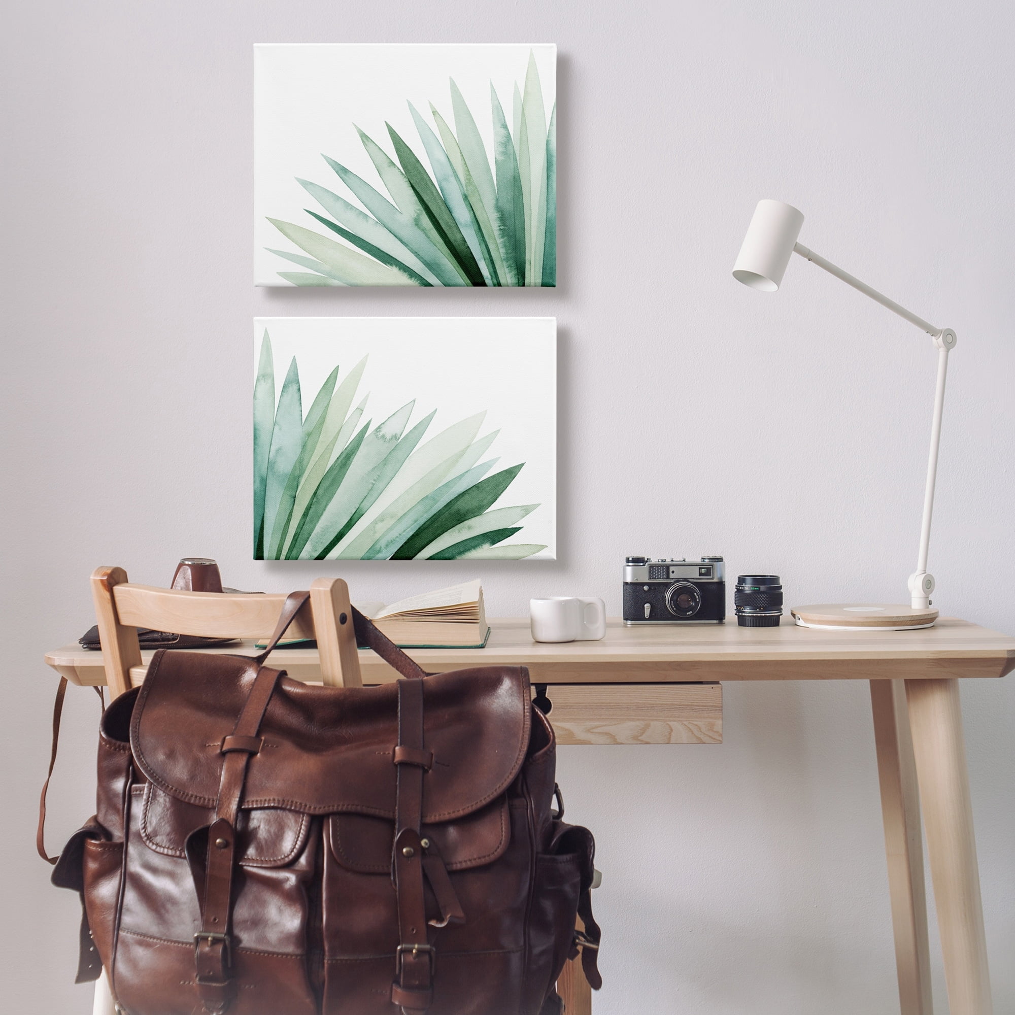 Stupell Industries Lush Green Botanicals Grass Leaves Watercolor Detail Canvas Wall Art, 20 x 16, Design by Grace Popp