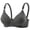 Dark Gray, variant on Women's No Underwire Bra Soft Support and Lift Push Up Bras Comfortable Wireless Non-Padded Full Coverage Everyday T Shirt Bra