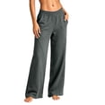thumbnail image 3 of akafmk Womens Wide Leg Sweatpants Fall Winter Sweatpants with Elastic Waistband Loose Soft Casual Workout Sweatpants, Size M, 3 of 6