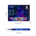 thumbnail image 6 of Washable UV Neon Face Paint Markers Set- Glow in the Dark Pens for Face Body Art & Temporary Tattoos(LR 18 Colors 1 PCS), 6 of 7