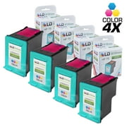 LD Products Remanufactured Replacement Cartridge for CB337WN (HP 75) Tri-Color (4 Pack)
