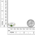 thumbnail image 3 of Gem Stone King 925 Sterling Silver and 10K Yellow Gold Round Green Chrome Diopside and White Moissanite 3 Stone Ring for Women (0.96 Cttw, Available in Size 5, 6, 7, 8, 9), 3 of 4