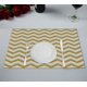 thumbnail image 1 of ABPHQTO Mantel individual de mesa con rayas texturizadas con purpurina en zigzag dorado, 30x45 cm, paquete de 2., 1 of 2