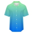 thumbnail image 5 of KJIUQ Short Sleeve Shirts for Women Fashion Casual Loose Fit Button Down Blouse Roll Up Cuffed Lightweight V Neck Collared Tops(Light Blue,3XL), 5 of 6