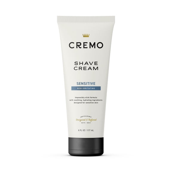 Cremo Sensitive Skin Concentrated Shave Cream, Unscented, 6 fl oz