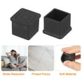 thumbnail image 4 of Uxcell 36Pack Tapas de patas de silla cuadradas de PVC, 16mm x 16mm OD, almohadillas para pies de muebles negras, 4 of 6