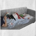 thumbnail image 6 of Snowman Soft Flannel Fleece Throw Blanket, Christmas and New Year Theme Snowman with Birds Candy Cane Grungy Backdrop, Cozy Plush for Indoor and Outdoor Use, 50" x 70", Multicolor, by Ambesonne, 6 of 6