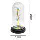 thumbnail image 5 of Lámpara rosa hoja de hoja de oro rosa de seda y cadena de luces LED en Base de madera de cúpula de cristal, regalo romántico para cumpleaños boda Día de San Valentín Xemadio 2034850-3, 5 of 9