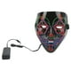 thumbnail image 4 of Máscara de líneas EL para cosplay de vacaciones, máscara de payaso brillante con calavera aterradora y ojos estrellados rosas para graduación, 4 of 10
