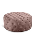 thumbnail image 1 of Meridian Furniture Addison Button Tufted Pink Velvet Ottoman and Bench, 1 of 4