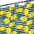 thumbnail image 4 of Lemon Fruit and Floral Print Curtain 72x84 for Bathroom, Summer Yellow Pattern, Quick-Dry Polyester with Hooks, 4 of 5