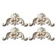 thumbnail image 1 of Inteprter 4Pcs  Carved Applique en Figurines Mouldings Frame for Decoration  Artesanía Madera 6 cm x 6 cm, 1 of 1